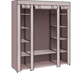 SONGMICS Armario de Tela, Armario Ropero con Cubierta de Tela no Tejida, 45 x 150 x 175 cm, 12 Compartimentos, Marco de Metal, Armario de Dormitorio, Azul Oscuro/Gris/Negro/Rosa Empolvado/Topo/Verde Oliva