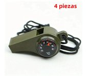 3 in 1 Emergency Survival Whistle Compass Thermometer Referee Cheerleading Whistle Camping Hiking Outdoor Multifunction Whistle