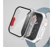 Glass+Case for Apple Watch 45mm 44mm 41mm 40mm 42mm 38mm Screen Protector Cover Change Ultra Bumper iWatch Series 8 7 SE 6 5 3