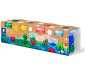STAEDTLER Noris Club - Estuche con 4 Botes de Plastilina en Colores Surtidos