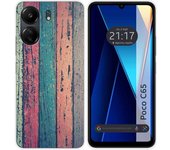Funda Silicona para Xiaomi Poco C65 diseño Madera 10 Dibujos