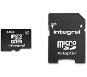 Tarjeta Memoria Integral MicroSDHC 32GB Con adaptador clase 10