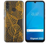 Funda Silicona Transparente para Gigaset GS3 diseño Hojas Dibujos