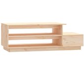 vidaXL Mesa de centro madera maciza de pino 120x50x40,5 cm Natural, Blanco, Gris Mesita de Salón o Comedor o Auxiliar Mesa de Café Meuble Salón