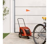 vidaXL Remolque de bicicleta mascotas hierro tela Oxford Color Amarillo,  Azul,  Rojo y mas