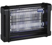 Lámpara Matamoscas Noveen, Mata Insectos Voladores Eléctrico, Luz Ultravioleta, Moscas, Mosquitos, Zancudos, Polillas, Avispas (12W, Negro)