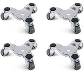 4 Pack 6 Inch Steel Tri-dolly Set For Moving Furniture And Appliances 220lbs Load Capacity