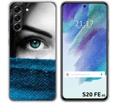 Funda Silicona para Samsung Galaxy S21 FE 5G diseño Ojo Dibujos