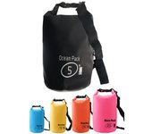 FGNS Bolsa Estanca Impermeable 5L/10L/15L/20L, Bolsa Seca Impermeable Flotante 5L, Bolsa de Hombro Impermeable IP66, para Canoa Kayak Barco Camping Natación, Rafting Velo Pesca etc.