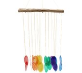Carrillon de Madera -  Hojas Grandes Arco Iris