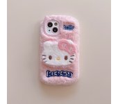 Cute Cartoon Sanrio Hello Kitty Plush Phone Case for IPhone 16 Pro Max 16Pro 16 15 14 13 12 11 Pro Max Phone Case Funda