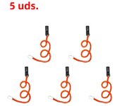 5-1PCS Elastic Kayak Canoe Paddle Leash Safety Boat Fishing Rod Pole Coiled Lanyards Anti-Lost Rope Rowing Kayak Paddle Leash