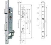 Mcm cerradura embutir metalica 1650-21 18 inox cilind.eurp.30x30