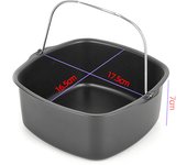 7 Inch/8 Inch Roasting Pizza Cake Basket Easy Release Bread Toast Box Mold Round Baking Pot BPA Free for Air Fryer Accessories