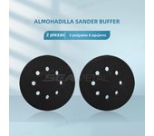 SEAMETAL 2pcs Interface Pad 5 Inch 8 Holes 6 Inch 15 Holes Hook and Loop Soft Sponge Cushion Buffer Pads for Sanding Disc Polish