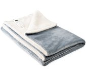 InnovaGoods® Manta electrica Reversible 160 W, Manta Calefactor Aterciopelado con Grosor Aprox. 1cm, Manta Sofa con 9 Niveles de Temperatura, Temporizador, Temperatura máx. 47 ºC (+/-5 ºC).