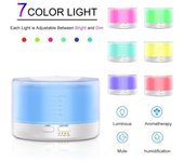 Mini máquina de aromaterapia, difusor ultrasónico de aceites esenciales de colores, humidificador de fragancias, 500 ml y 700 ml.
