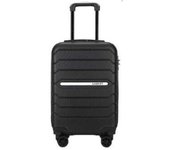 Maleta Trolley Poessa ABS Lagart Negro - 34x23.5x55 Cm - 4 Ruedas Dobles