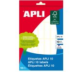 Apli pack de 280 etiquetas permanentes blancas 13x40mm - aptas para escritura manual