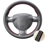 Hand-stitched Microfiber Leather Car Steering Wheel Cover For Ford Focus 2 2005 2006 2007 2008 2009 2010 2011 3-Spoke