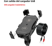 Soporte de teléfono para motocicleta, carga inalámbrica rápida, Cargador USB rápido, soporte de espejo para Moto, soporte para teléfono móvil, montaje en manillar