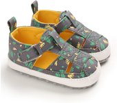 Summer Newborn Baby Boys Girls Fashion Summer Soft Crib Shoes First Walker Infant Anti Slip Sandals Shoes Soft Sole 0-18Months