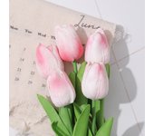 5Pcs Tulip Artificial Flowers Bouquet PE Fake Flowers for Indoor Home Room Decor Garden Wedding Decoration Outdoor Vase Ornament