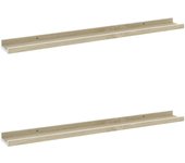 Two white and Sonoma oak unit 80x9x3 CMM furniture shelves