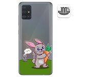 Tumundosmartphone Funda Gel Transparente para Samsung Galaxy A51 diseño Conejo Dibujos