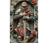 1Pc Vintage Metal Knight Assassin Wall Art Plaque Sign Perfect for Cafe Man Cave Bar Garden Home Room Clubs Bedroom Garage Decor