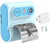 Cámara Digital de impresión instantánea de Doble Lente de MP para niños, Vídeo 1080P, Pantalla de 2,4 pulgadas y Paquete de Papel fotográfico