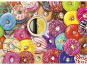 70*50cm Adult Puzzle 1000 Pieces Paper Jigsaw Puzzles Coffee And Donuts Famous Painting Series Learning Education Craft Toys