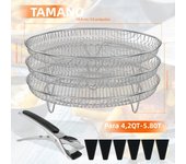 Stainless Steel Air Fryer Rack Oven Baking Dehydrator Rack Cooking Steamer Roasting Racks Air Fryer Accessories Kitchen Tools