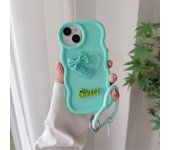 Cute 3D Love Heart Curly Wave Silicone Phone Case For Samsung Galaxy S24 Ultra S23 S22 S20 S21 FE M14 M54 M34 M55 M15 Soft Cover
