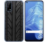 Tumundosmartphone Funda Gel Tpu para Realme 7 5G diseño Neumatico Dibujos