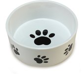 Comedero o bebedero cerámica Huellas para perros - 19 cm