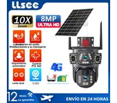 LLSEE V380,Wireless WIFI solar closed-circuit television,CCTV,4G SIM solar camera,4K dual lens,outdoor security network camera