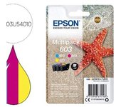 Liderpapel Cartuchos de Tinta Ink-jet Epson 603 XP-2100 / 2105 / 3100 / 4100 / WF-2810 / 2830 / 2835 / 2850 Multipack 3 Colores Amarillo - Alta Calidad