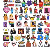 Pop Singer Cartoon Series ​for Shoe Charms Accessories for Classic Clog Shoe Decoration Pins Kids Sandal Accessories Buckle