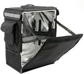 Nevera portátil negra 42 Litros 35x49x25cm, mochila bolsa isotérmica para picnic, camping, playa, entrega de alimentos en moto o bicicleta - CityBAG
