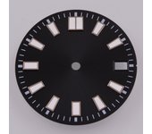 28.5mm Black/White/Brown/Dark blue/Blue/Green Watch Dial Green luminous Fit NH35 NH36 Movement 3 o 'clock 3.8 o 'clock 4o 'clock