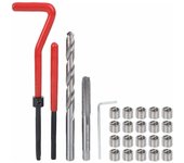 Kit de reparación de roscas M7 de 25 piezas, herramienta de reparación con inserciones y brocas para reparación de automóviles, caja de plástico