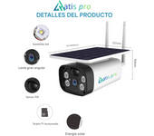 Cámara  de vigilancia solar wifi con bateria de litio 4 mpx ,ip 600  metalica Compatible con Alexa, Google Assistant
