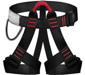 Arnés de Escalada, arnés de Escalada, arnés de Guía, cinturones de seurad para Montañismo de nivel superior, Rescate, espeleología, Escalada, rapel, equipo de medio cuerpo (Negro)