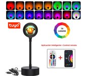 USB 5V Tuya Smart Sunset Lamp Night Light Sunset Projector Smart Life APP Remote Led Lights Room Decoration Photography  Gift