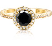 1 Carat Moissanite Ring For Women Solid 925 Silver 18k gold yellow Plated Luxury Wedding Female Jewelry With Certificate Gift