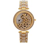 Reloj para mujer con diseño de leopardo, piedras brillantes, un reloj de lujo y estilo para la mujer