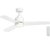 S&P HTD-130 - Ventilador Techo Luz LED, Mando a Distancia130cm 40W, Motor DC, Color Blanco