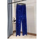 Korean Sequins Autumn And Winter Wide-leg Pants Lengthened And Thickened Drapey Mopping Pants Shiny Casual Straight-leg Pants