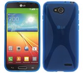 Tumundosmartphone Funda Gel Tpu Lg Optimus L90 D405N  X Line Color Azul